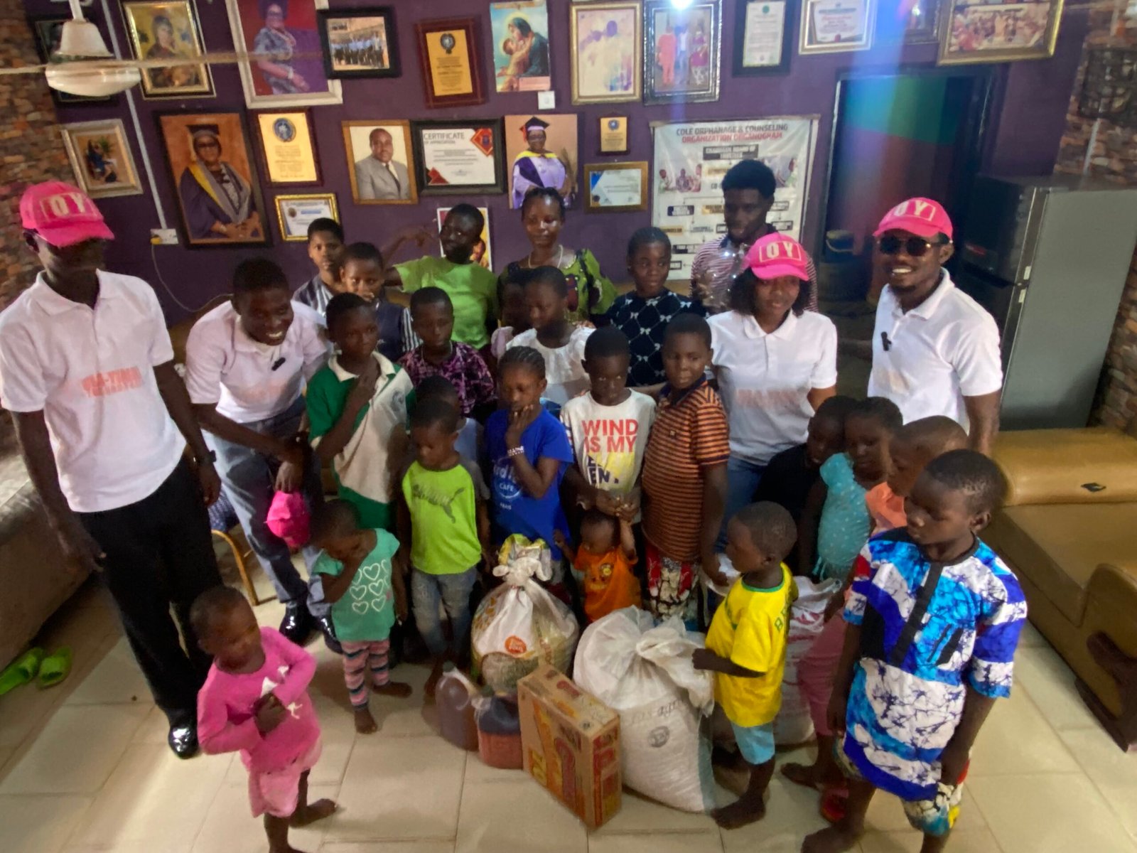 OMF team with children at Cole Orphanage 1 (April 2026)