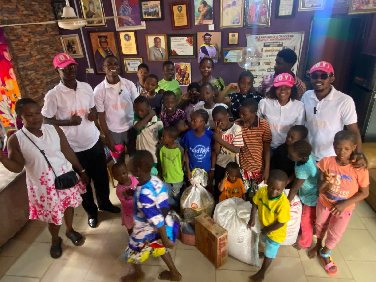 OMF team with children at Cole Orphanage 2 (April 2026)