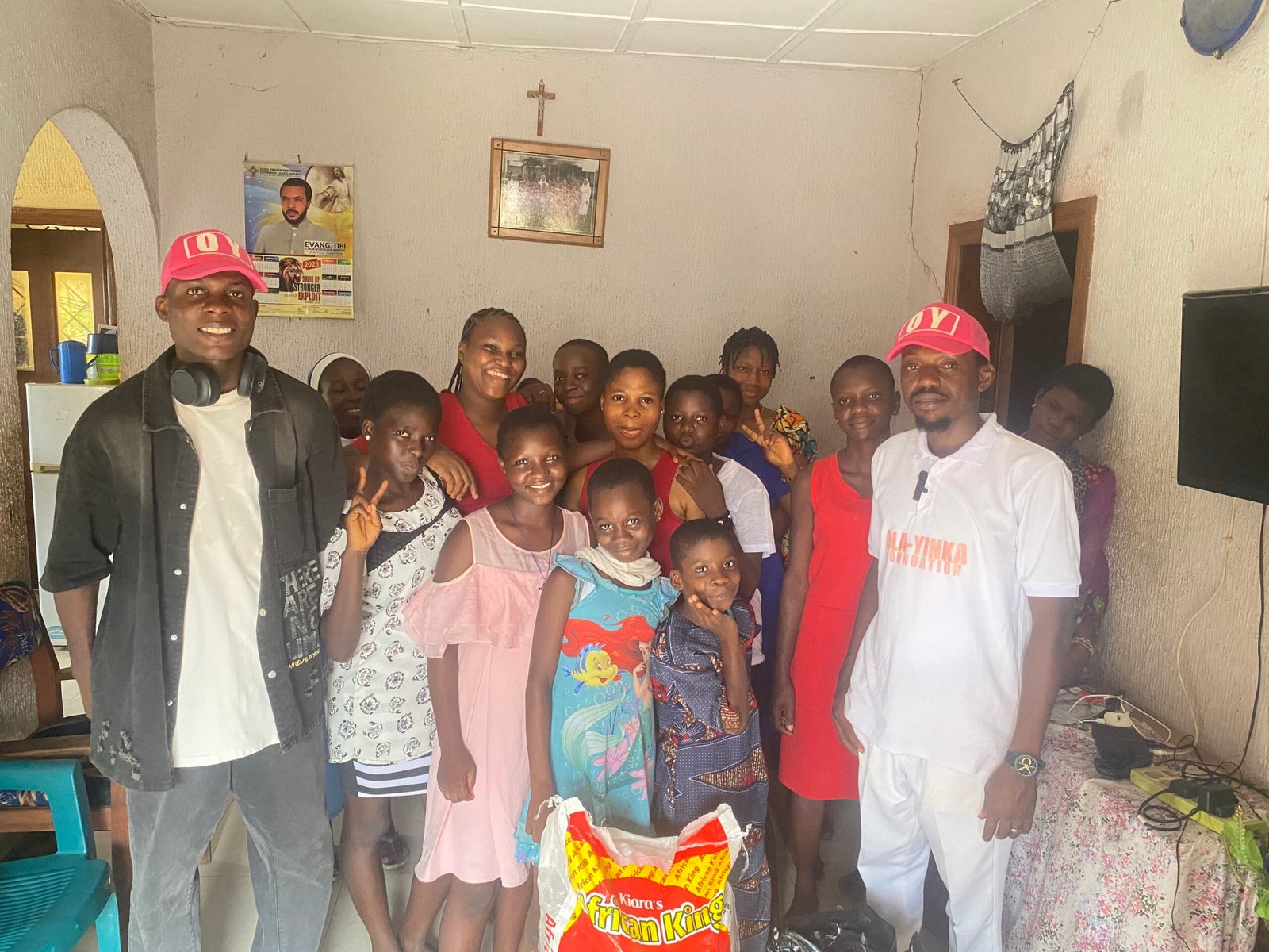 OMF team with children at DMHJ Home 1