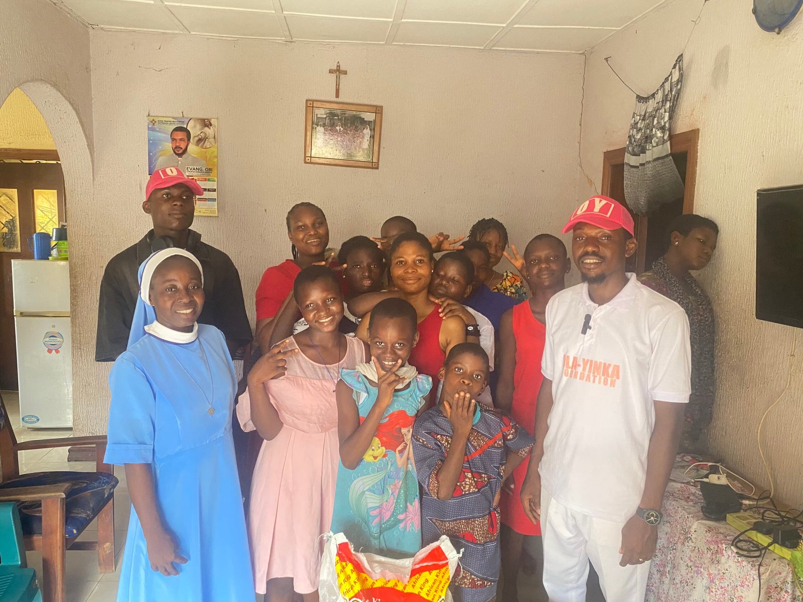 OMF team with children at DMHJ Home 2